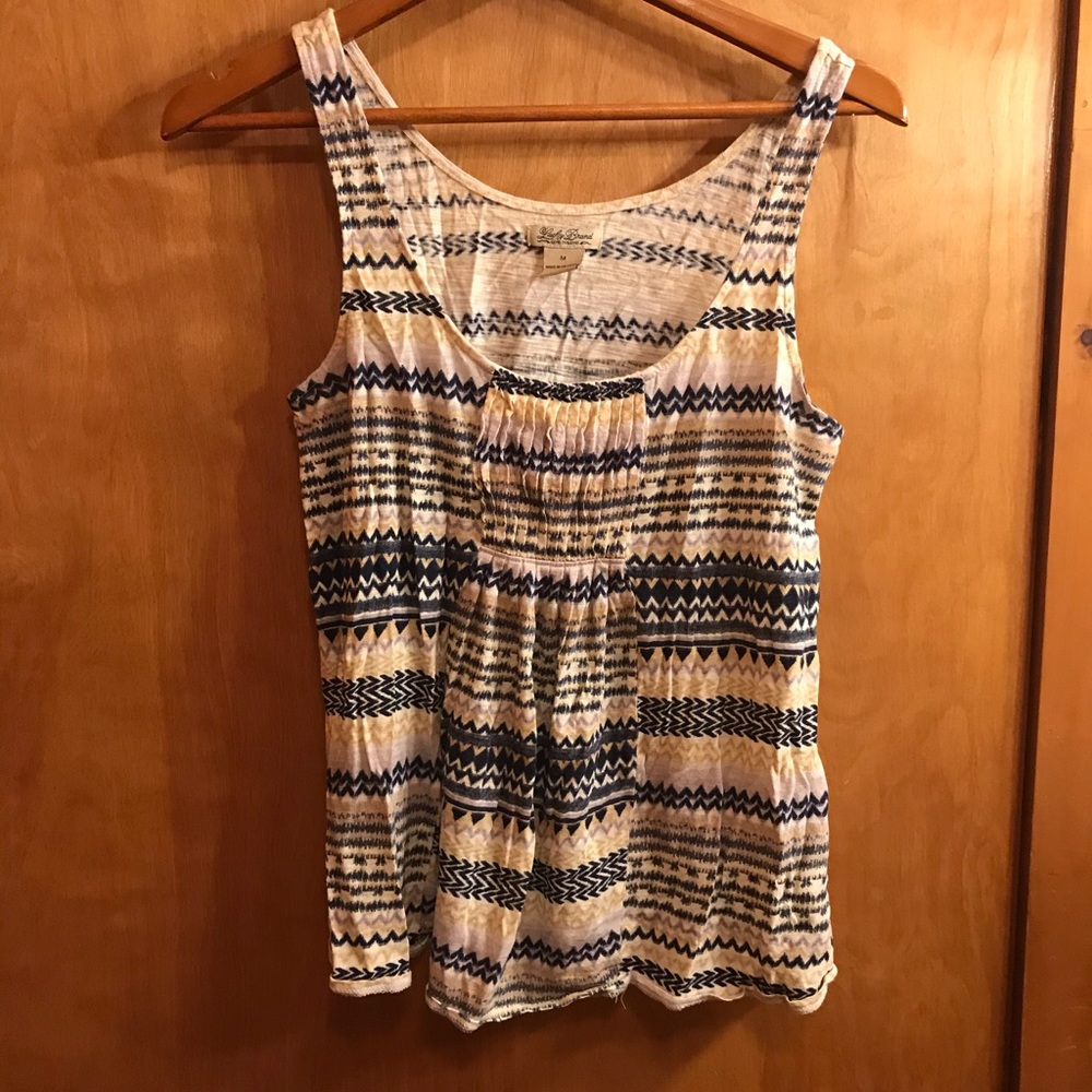 Lucky Brand Chevron Pattern Tank Top - medium